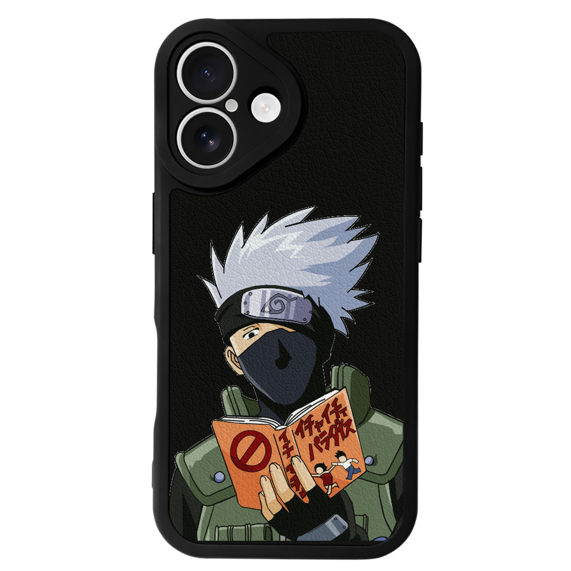 （画像用） NARUTO -ナルト- はたけ カカシ Hatake Kakashi 【iPhone 16シリーズ対応】シリコンスマホケース（レザー調） 材質：シリコン